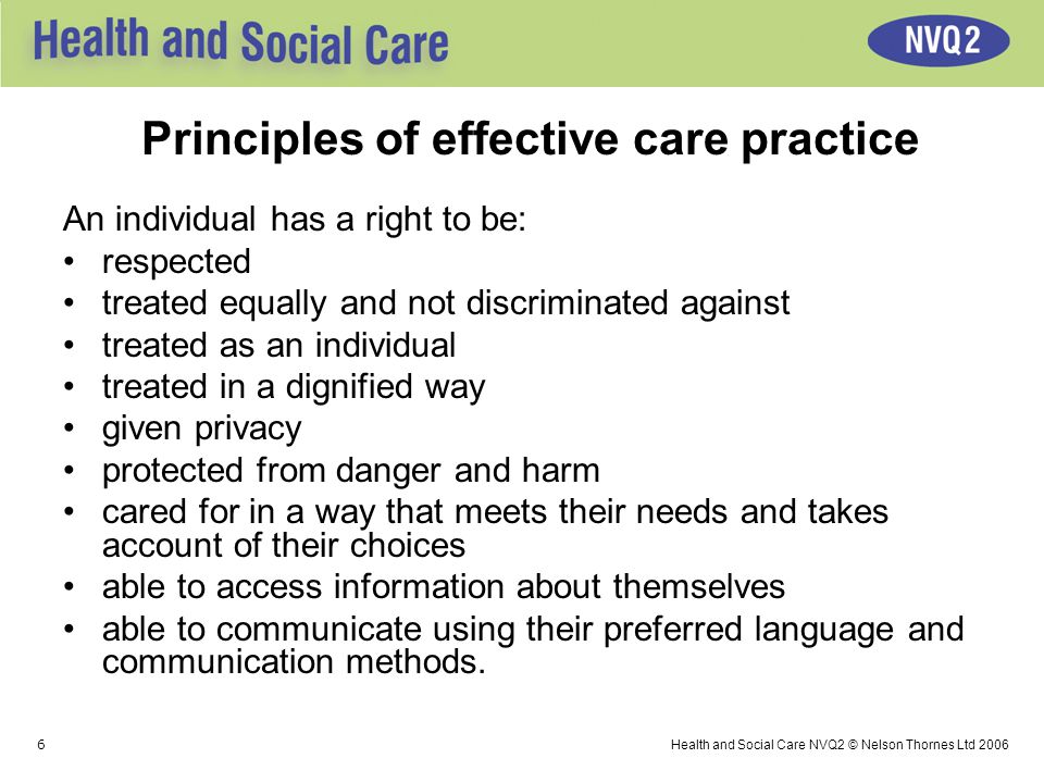 Unit 2: Principles of Health and Social Care Practice